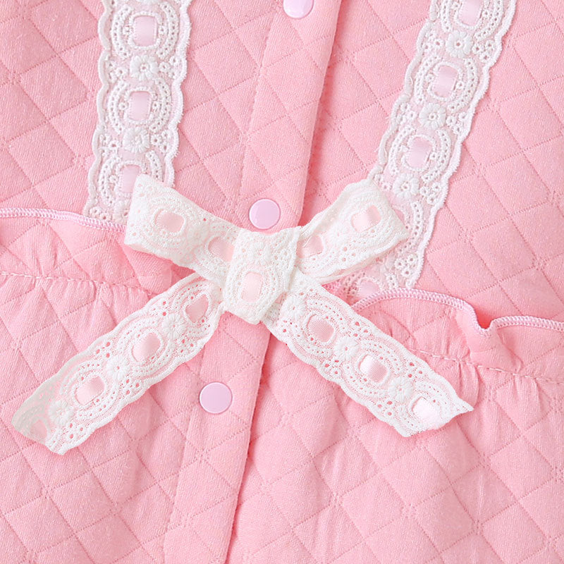 Korean Baby Girl Crawling Outfit - Cotton Long Sleeve Bodysuit