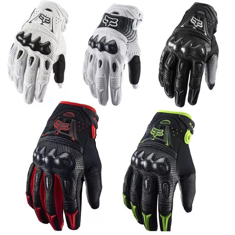 Fox Head Carbon Fiber Leather Motorcycle Riding Gloves